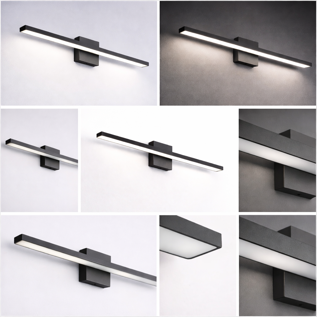 Gloviea LumaLine – Miroir de courtoisie LED – 3 températures de couleur réglables