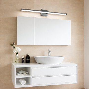Gloviea LumaLine – Miroir de courtoisie LED – 3 températures de couleur réglables